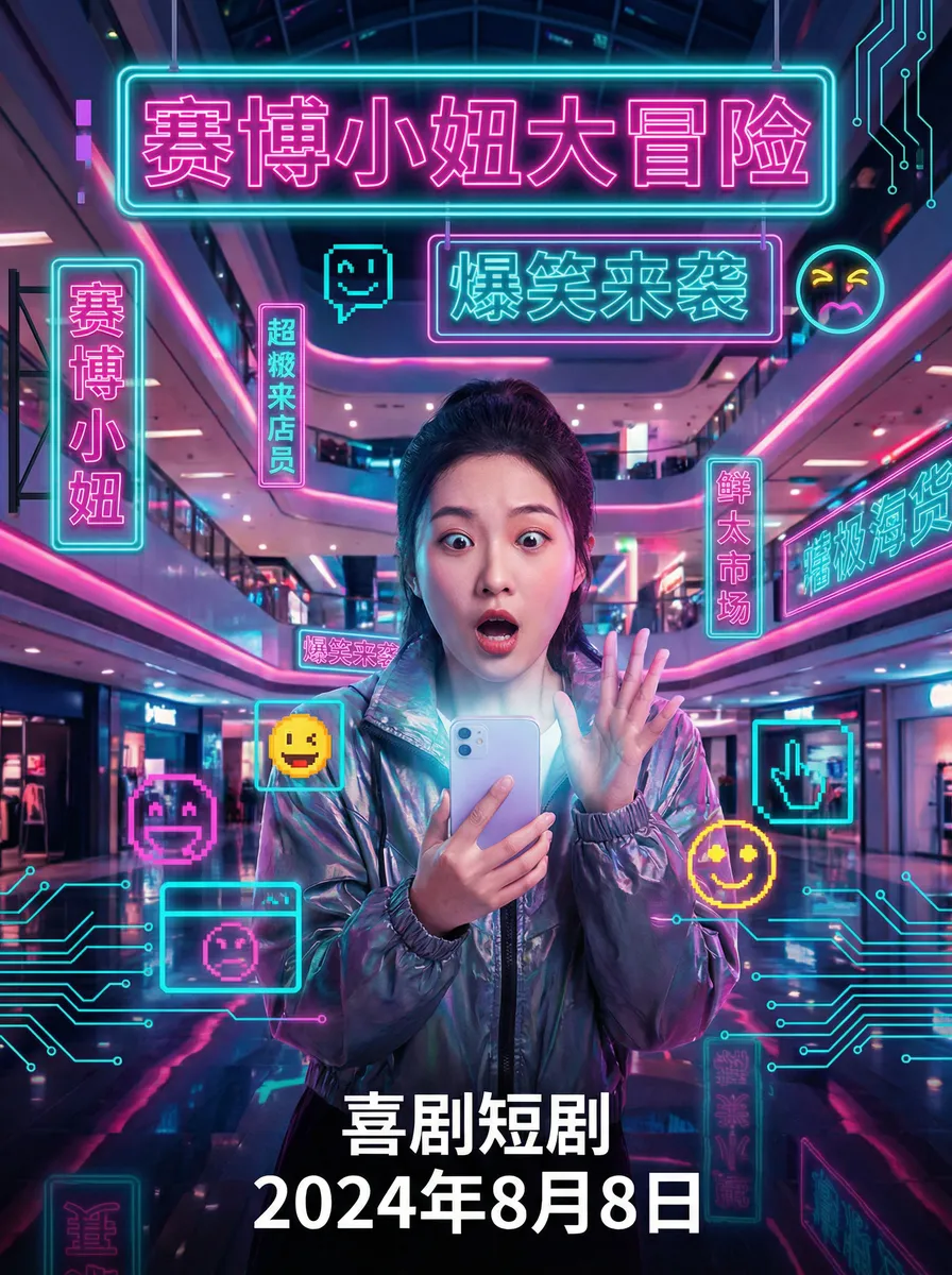 emmamae 搞笑喜剧短剧 - 赛博小妞大冒险海报